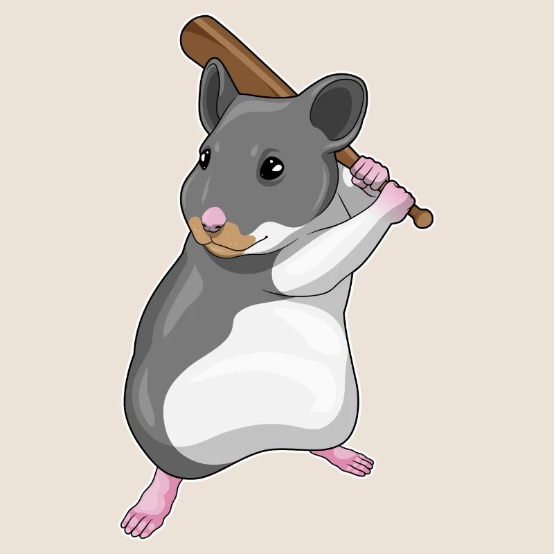 Hamster Baseball Batte de Baseball
