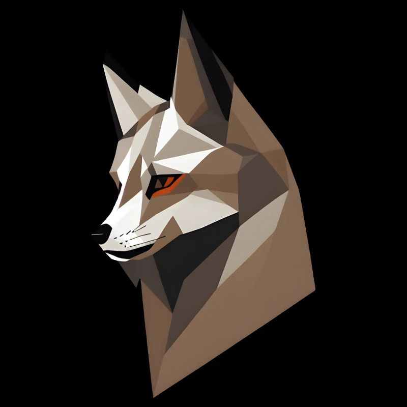 Geometric Fox Head