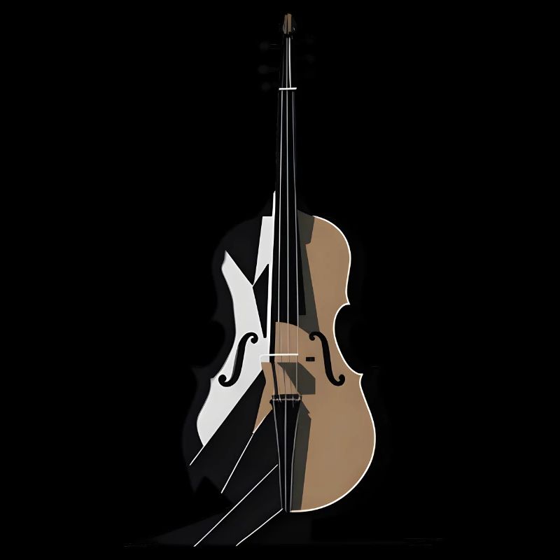 Violoncelle abstrait