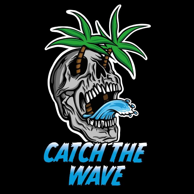 Attraper la vague Chemise de surf Illustration