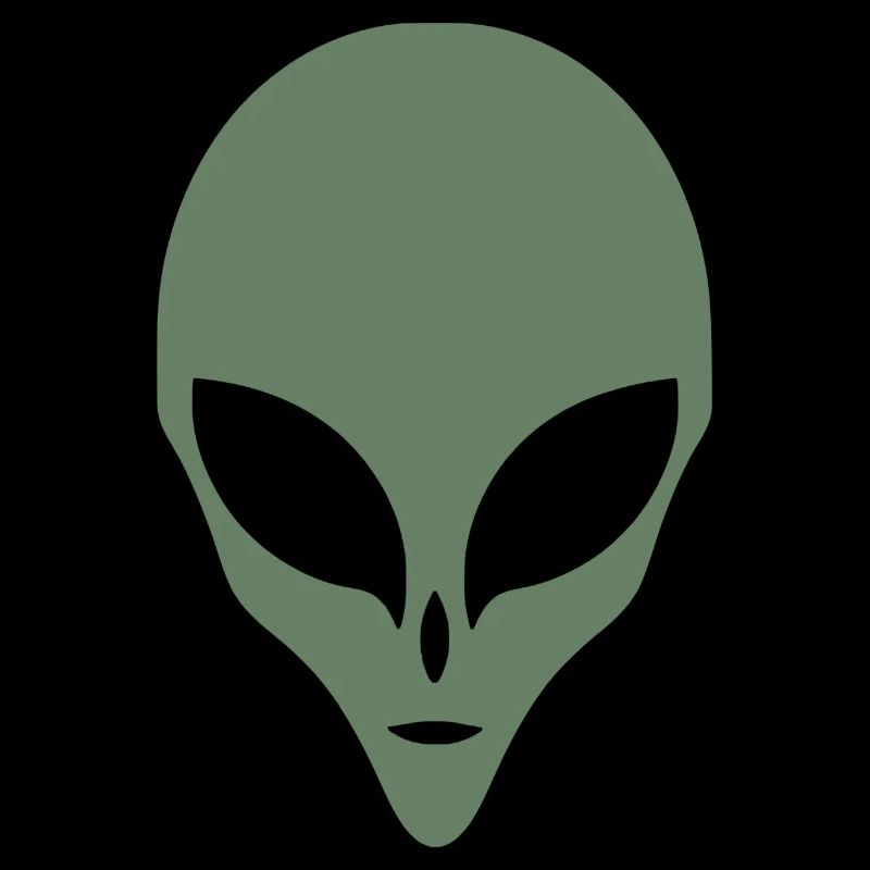 Alien Silhouette Head Face