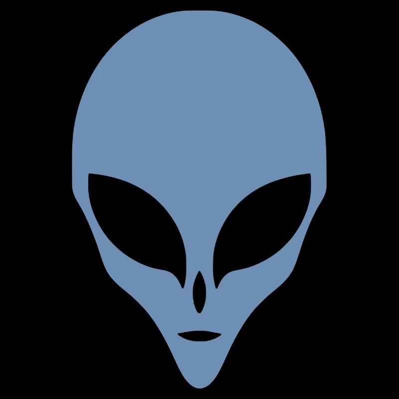 Alien Silhouette Head Face