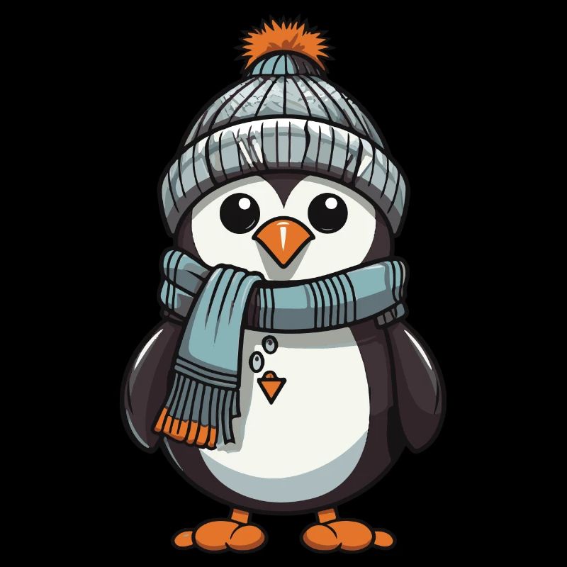Penguin Comic Cute Winter