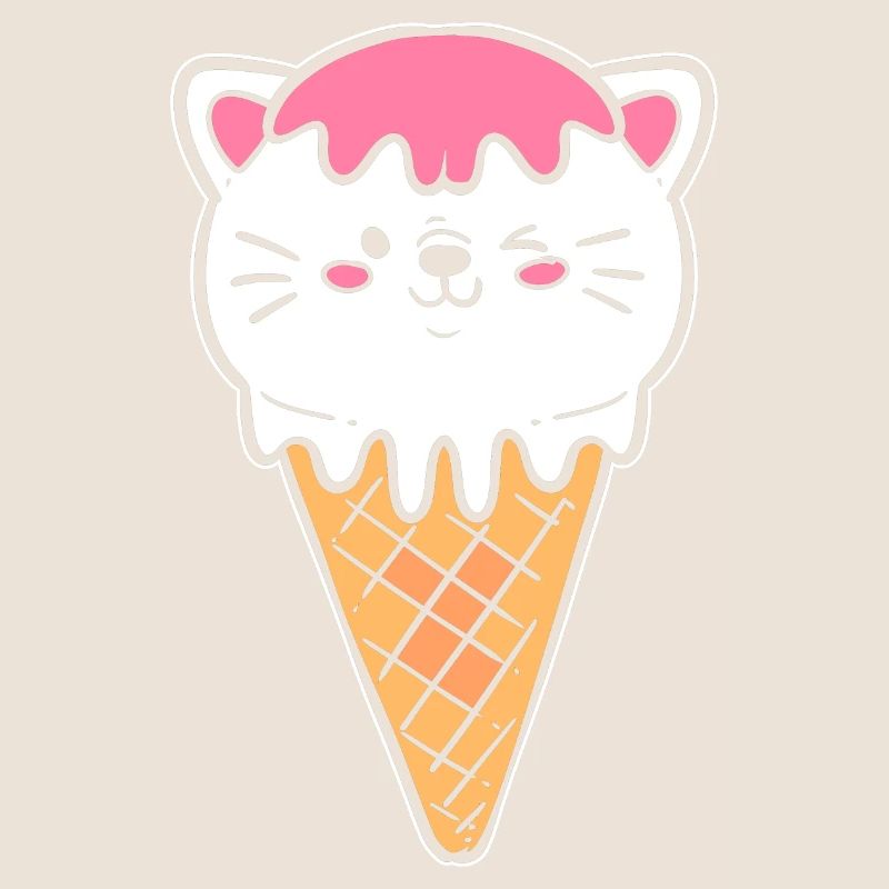 Eiscreme Katze Eiscreme -Kassierer