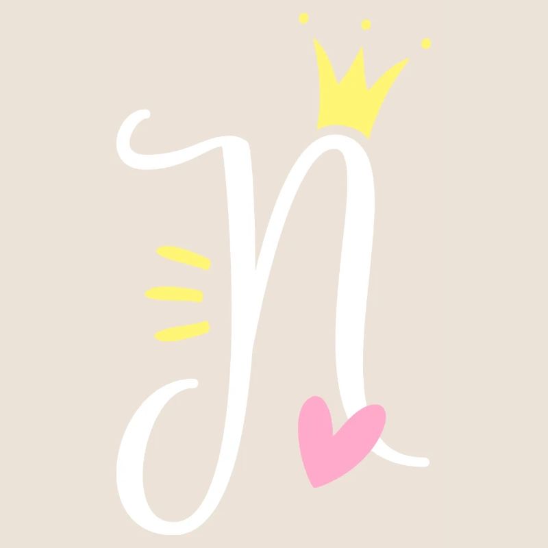 Lettre N Lettre initiale Couronne
