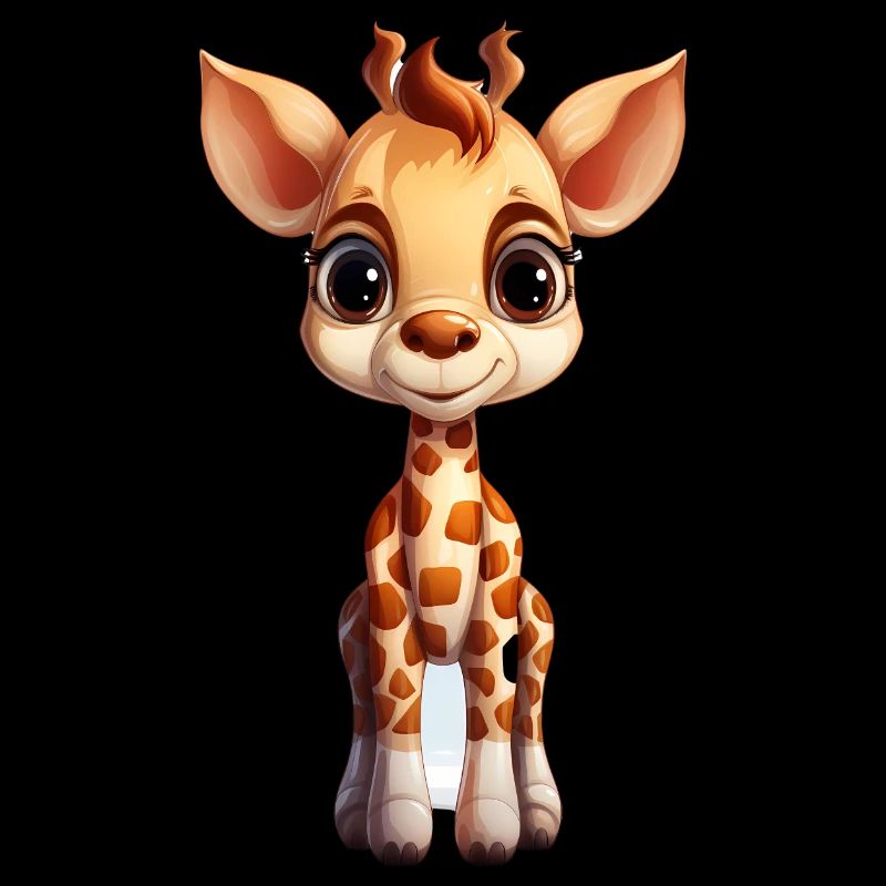 Bébé girafe mignon