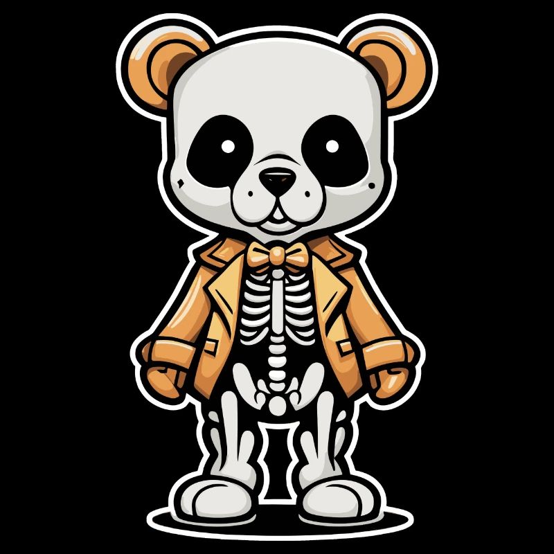 Illustration de squelette d’ours mignon