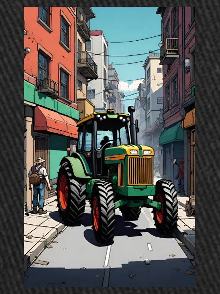 Traktor auf Bauernprotest