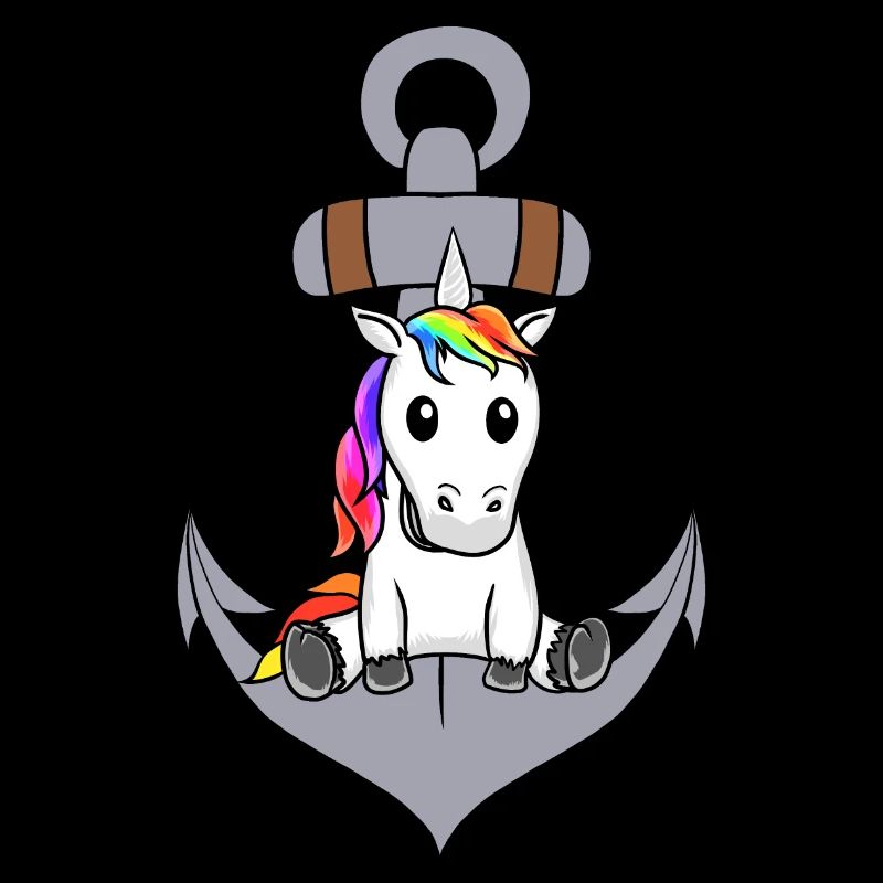 Anchor Unicorn Maritime Mythical Creature Sailor Ahoy