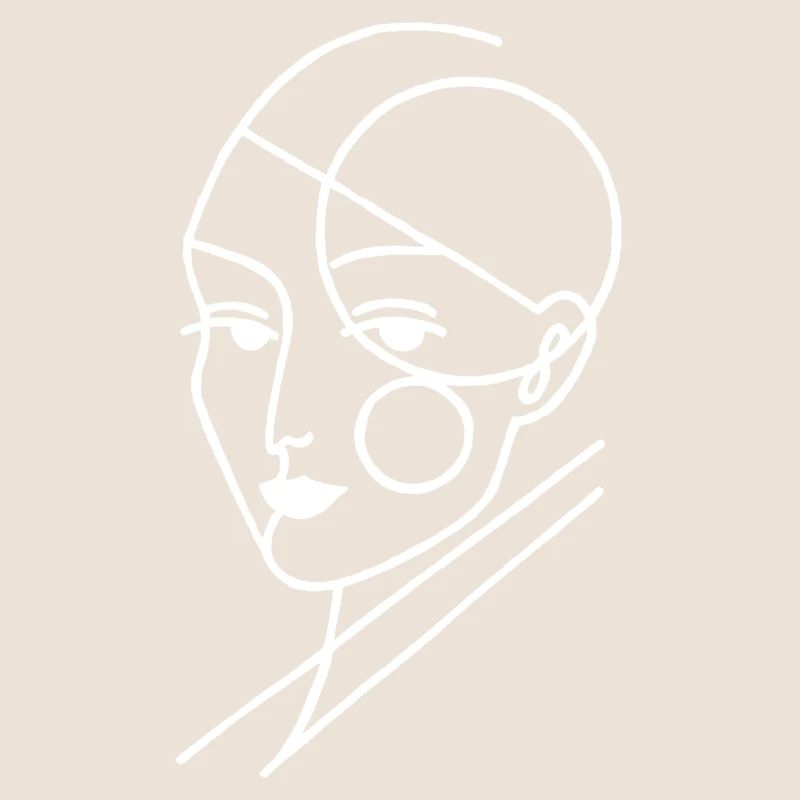 White geometric human