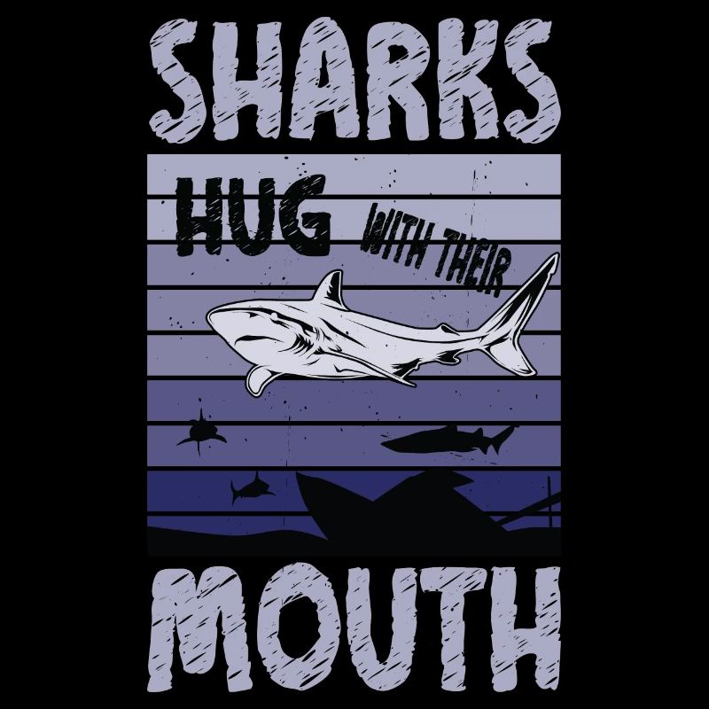 Great White Shark Hug Largest Predator Ocean