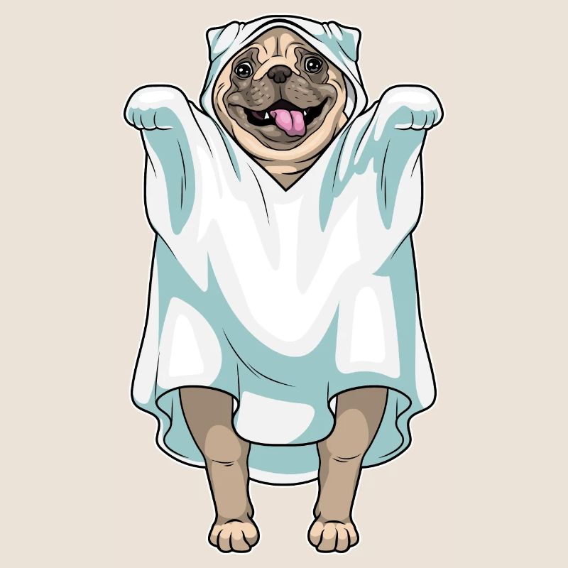 Mops Halloween Geist