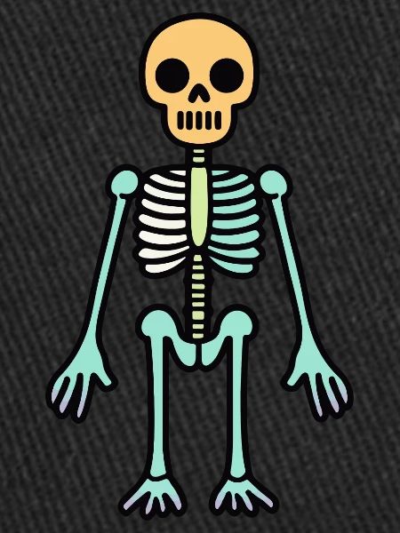 Skeleton Funny Halloween Comic