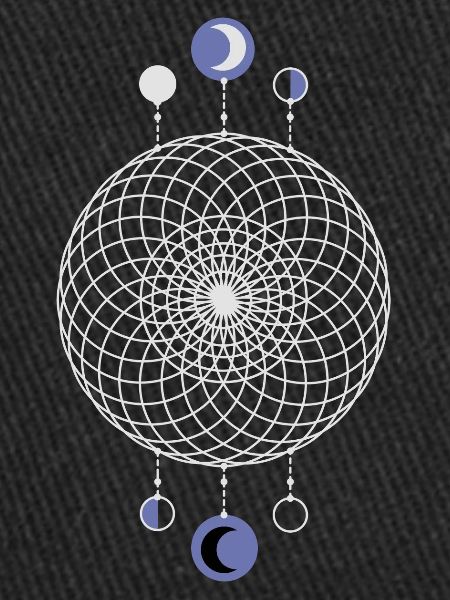 Geometric Pattern Moon Phases
