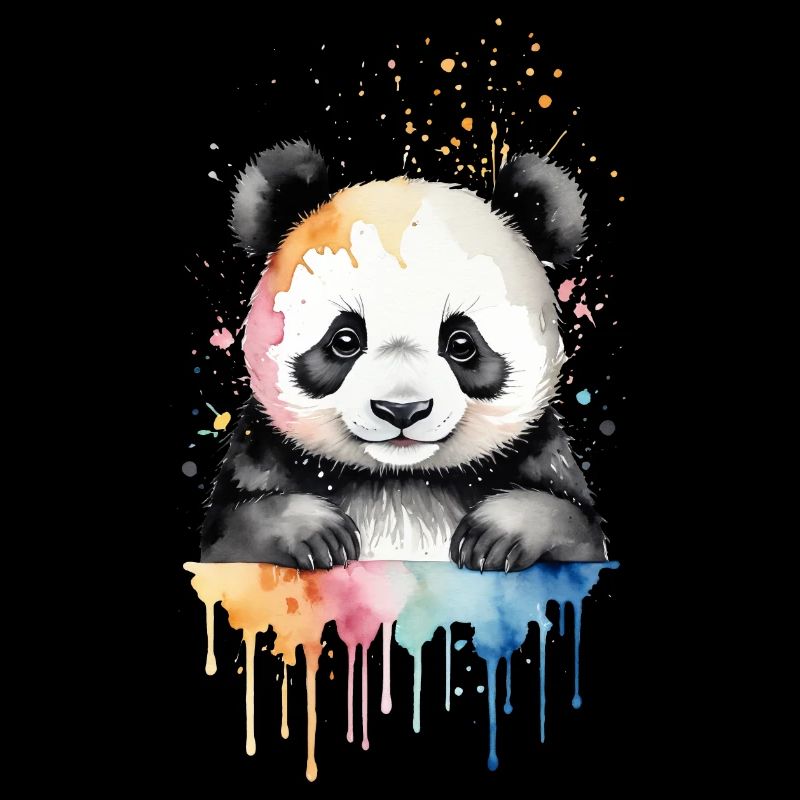 Verspieltes Panda Aquarell