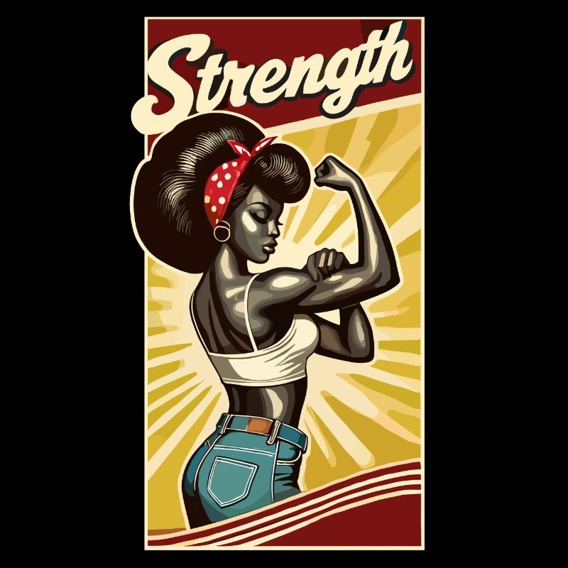 Strength Strong Black Woman Rockabilly Gift