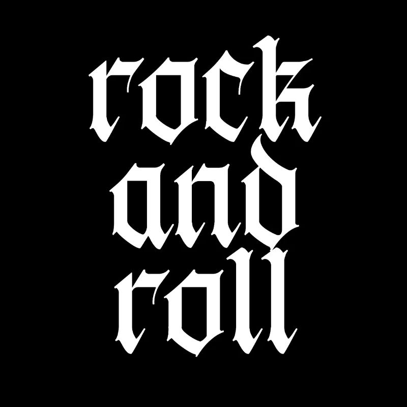 Vintage Gothic Rock and Roll Typografie-Design
