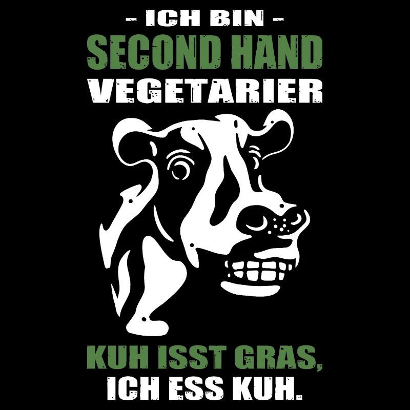 Vegetarier Kuh Isst Gras Ich Ess Kuh