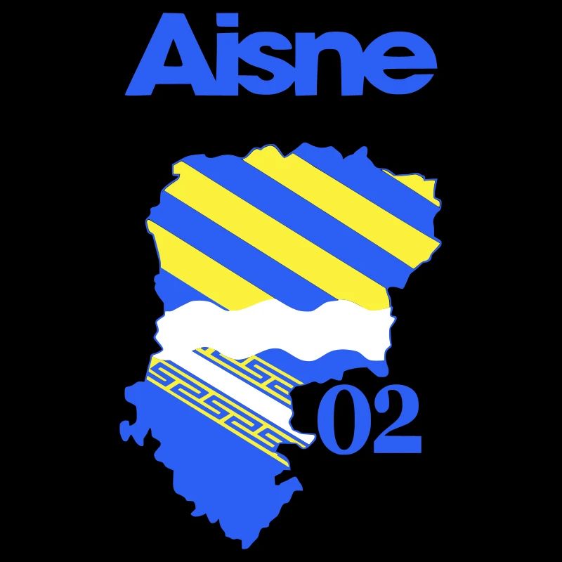 Carte Aisne Bleu Jaune 02