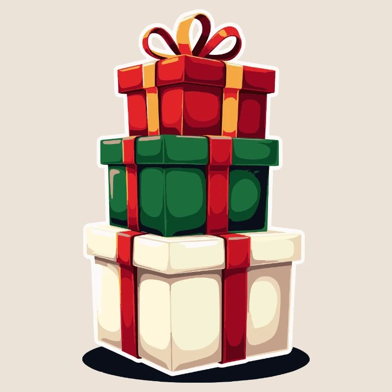Illustration gestapelter Geschenkboxen