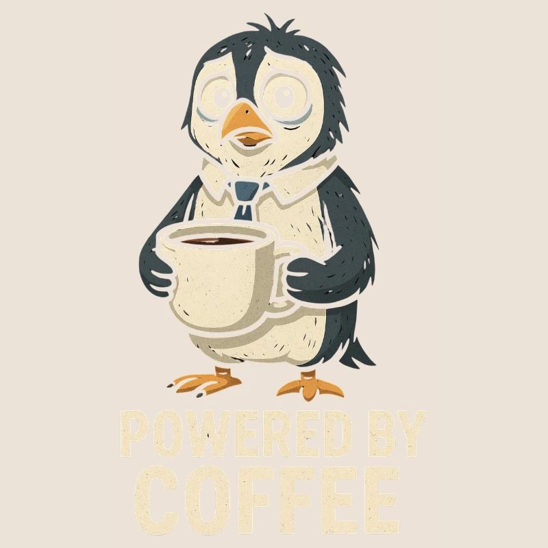 Kaffeepinguin mit Stil