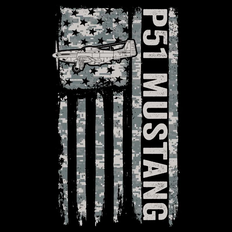 Camouflage militaire P-51 Drapeau américain de la Seconde Guerre mondiale
