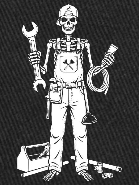 Skeleton Mechanic with Tools