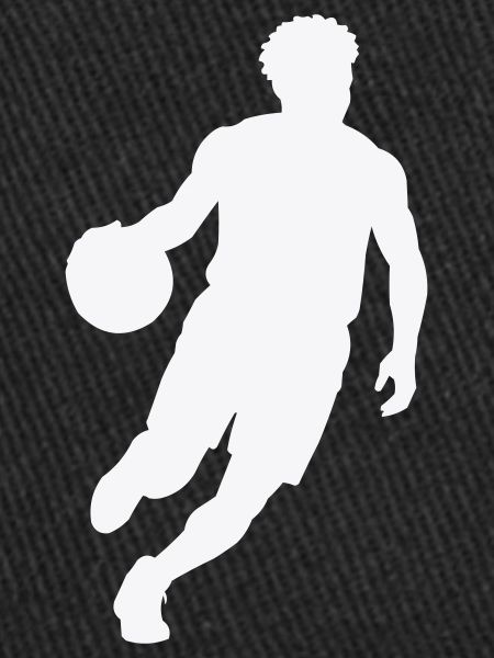 Silhouette de basket sautée