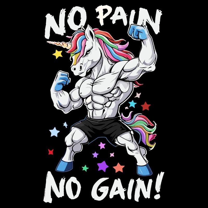 Licorne puissante, sans douleur, sans gain de forme