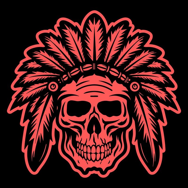 Apache Indianer Häuptling Totenkopf