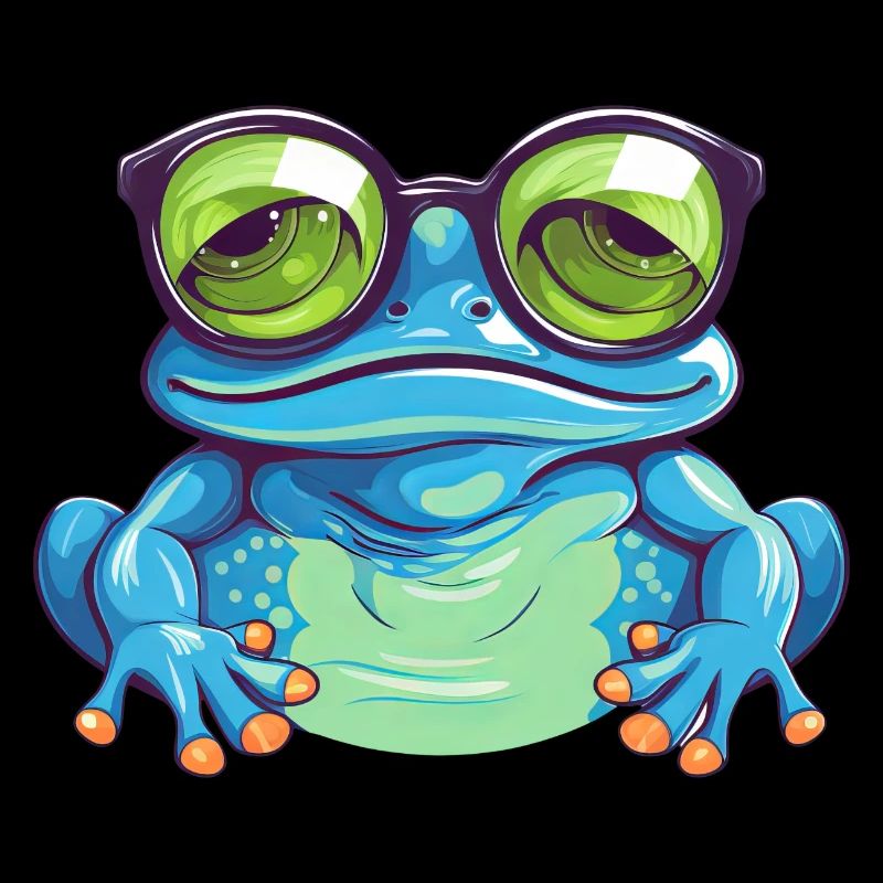 Süßer Frosch mit Brille – Nerdiges