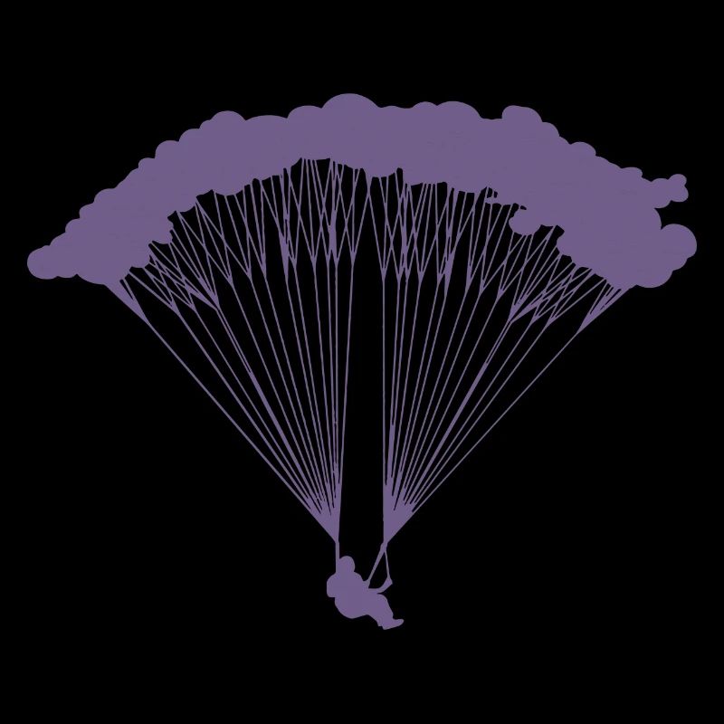 Parachutiste en silhouette nuageuse