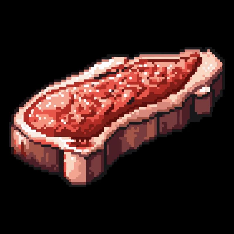 Steak Filet Pixel Symbol