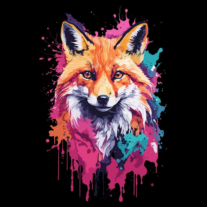 Fox Awesome Hund im bunten und coolen Design