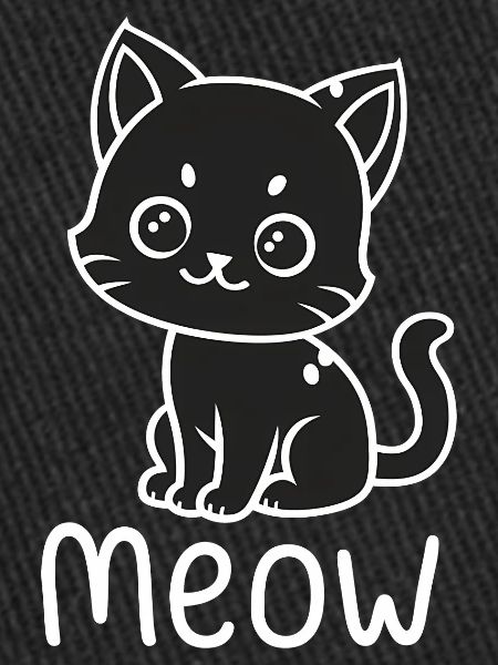 Chat noir mignon