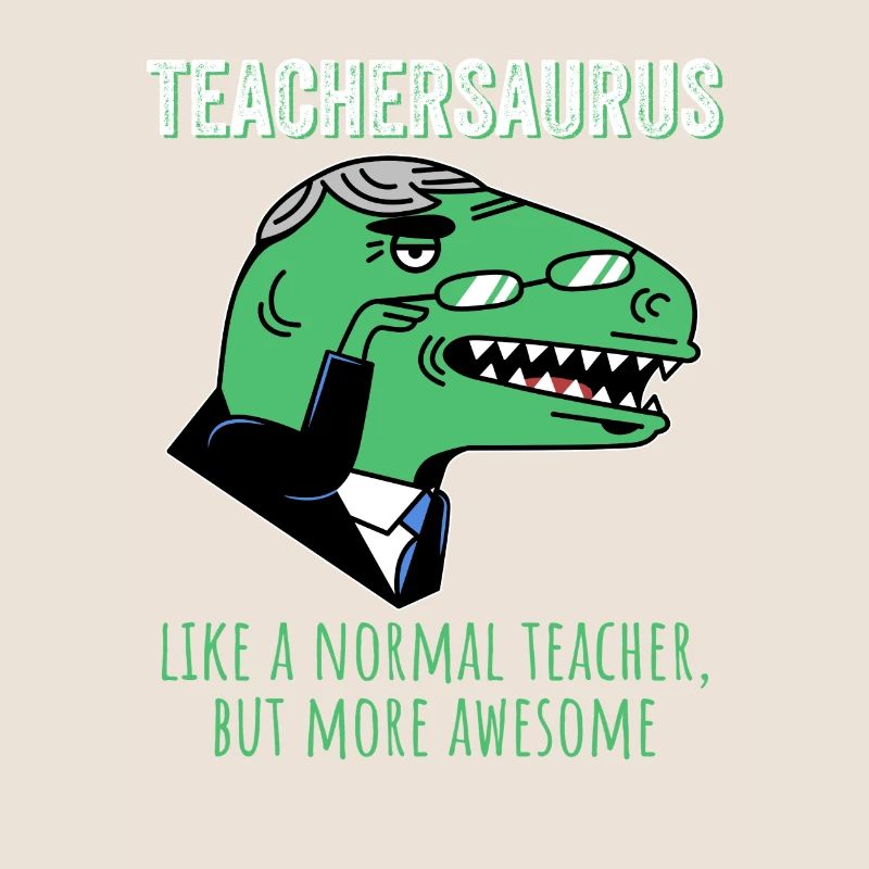 Dinosaures Teachersaurus comme un professeur normal
