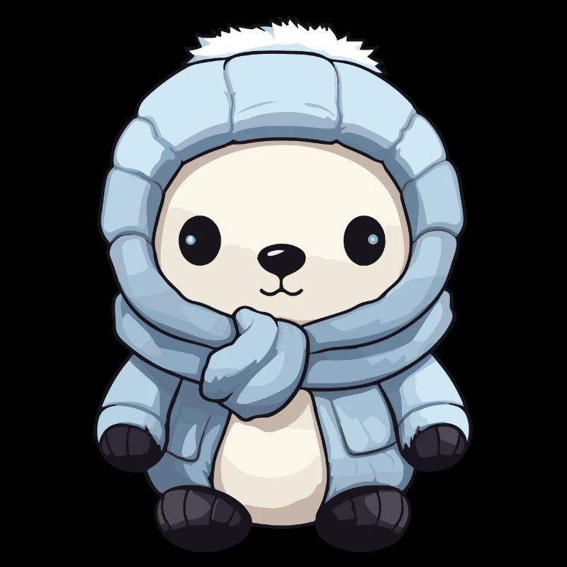 Eisbär Winter Bär Comic Niedlich