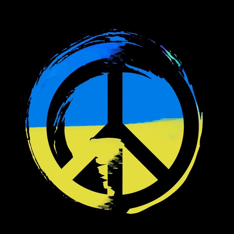 ukraine ,peace,flagge,friede,zeichen