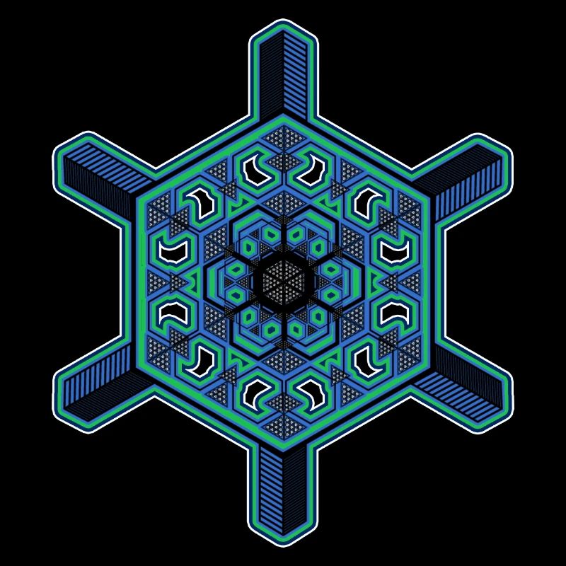 Mandala psychédélique LSD Pattern Goa Party Acid