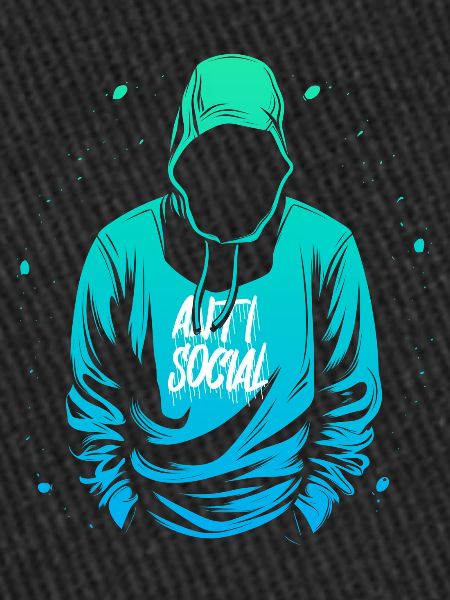 Sweat à capuche antisocial dégradé