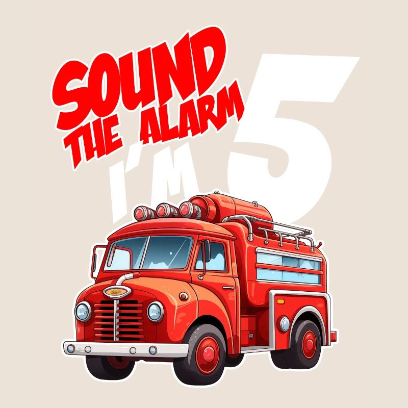 Kids Fire Truck 5 Year Old Firefighter Birthday