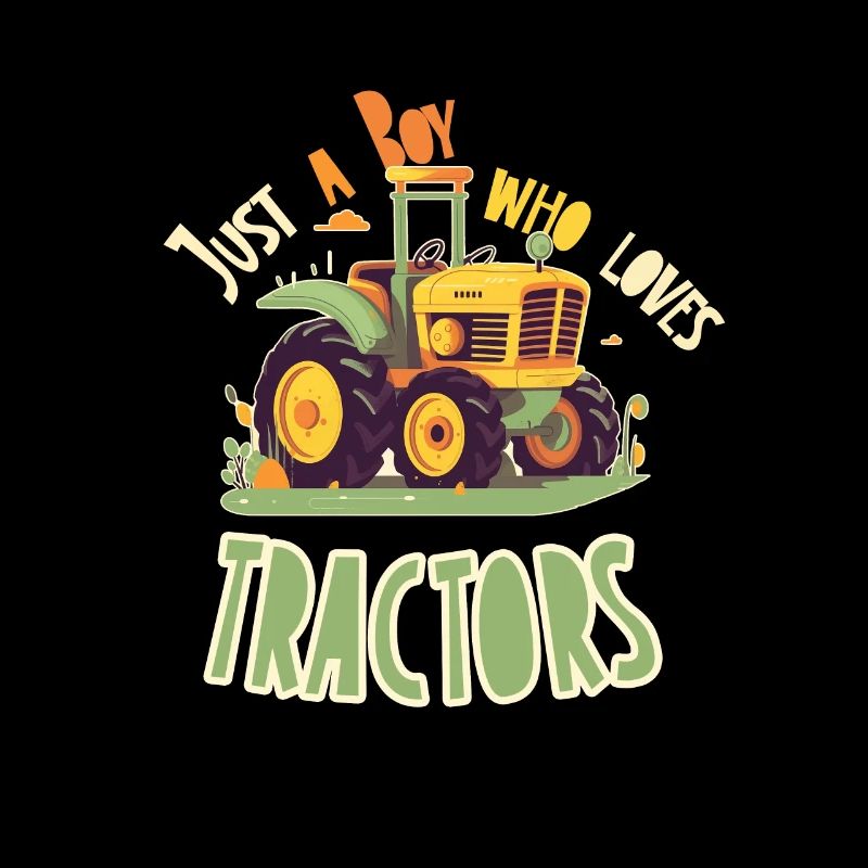 Juste un garçon qui aime les tracteurs - design mignon