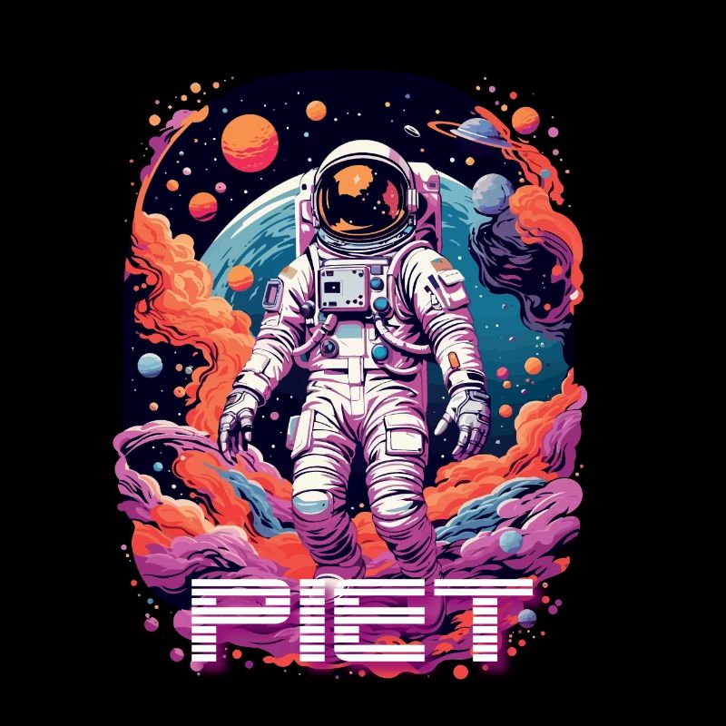 PIET - Beau nom de garçon avec un astronaute cool