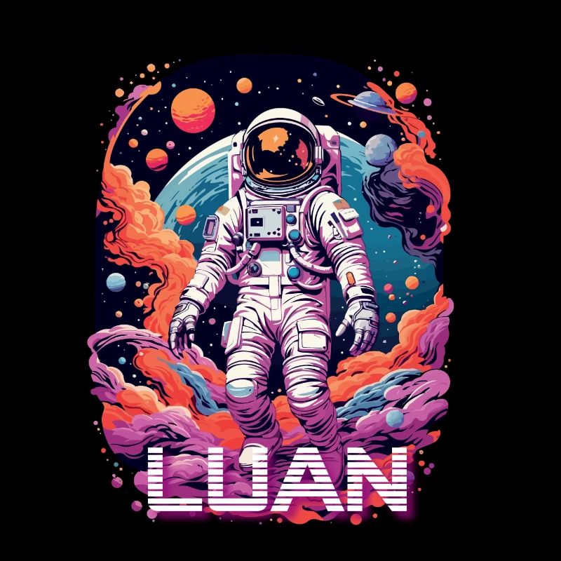 LUAN - Beau nom de garçon avec un astronaute cool
