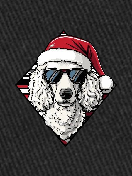 Caniche chien Noël cool