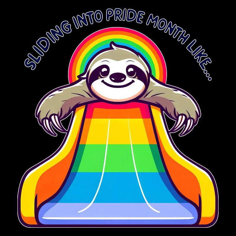LGBTQ Pride Sloth Rainbow Slide