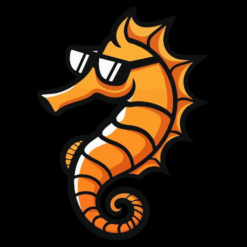 Hippocampe Bande dessinée cool