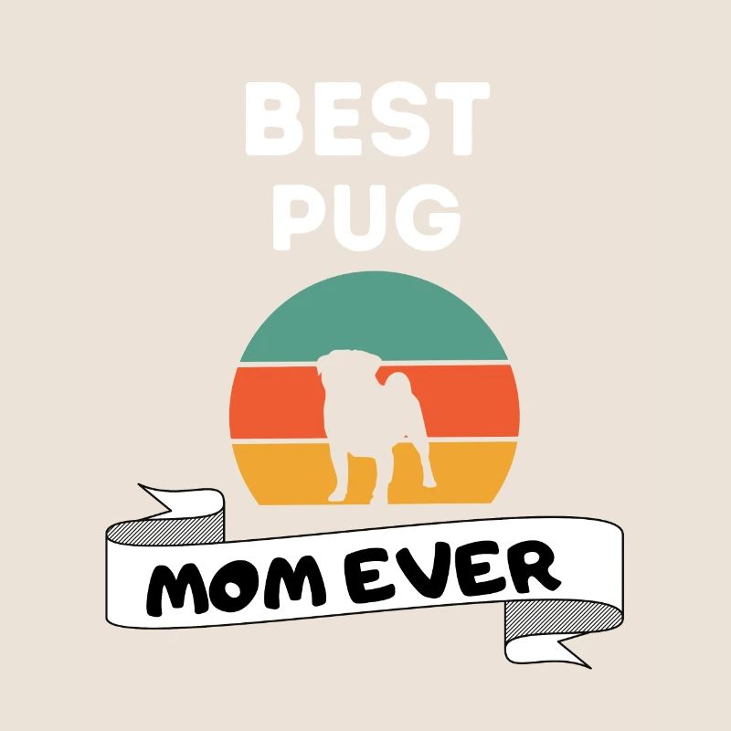 Mops Mama Retro Muttertag Hund Mops