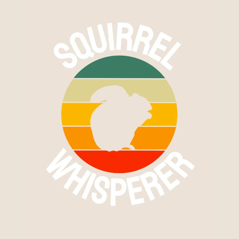 Squirrel Whispering Forest Animal Retro Squirrel