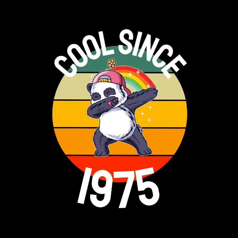 Cool Seit 1975 Retro Dabbing Panda 47. Geburtstag